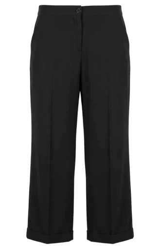 Plus Size Double Leg Trousers 31268-01 Black 31268-01