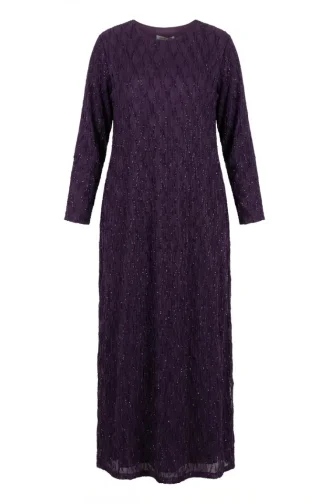 Plus Size Avondjurk Met Pailletten En Hijab Model 6262-03 Bordeauxrood 6262-03