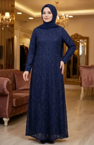 Plus Size Pailletten Versierde Hijab Avondjurk 6262-04 Parliament 6262-04