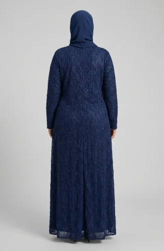 Plus Size Pailletten Versierde Hijab Avondjurk 6262-04 Parliament 6262-04