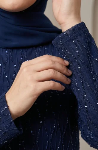 Plus Size Pailletten Versierde Hijab Avondjurk 6262-04 Parliament 6262-04