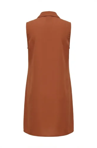 Plus Size Seizoensgebonden Basic Vest Moedervest 8747B-01 Tan 8747B-01