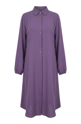 Button Detailed Aerobin Tunic 0175-11 Lilac 0175-11