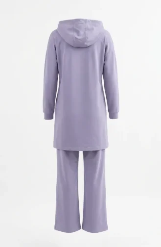 Kapüşonlu Eşofman Takım 71168-02 Lila