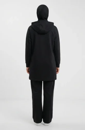 Kapüşonlu Eşofman Takım 71168-03 Siyah