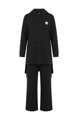 Kapüşonlu Eşofman Takım 71168-03 Siyah