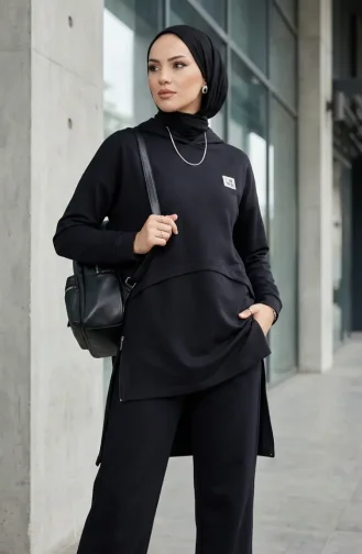 Kapüşonlu Eşofman Takım 71168-04 Lacivert