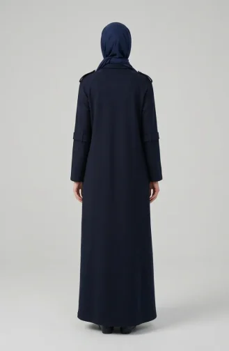 عباية رياضية بسحاب مزدوج الخيوط 71170-02 لون كحلي 71170-02