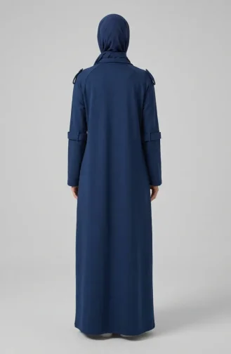 عباية رياضية بسحاب مزدوج الخيوط 71170-03 لون نيلي 71170-03