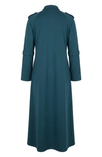Two-Thread Zippered Sporty Abaya 71170-04 Petrol 71170-04