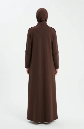 عباية رياضية بسحاب مزدوج الخيوط 71170-06 بني 71170-06