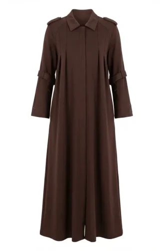 عباية رياضية بسحاب مزدوج الخيوط 71170-06 بني 71170-06