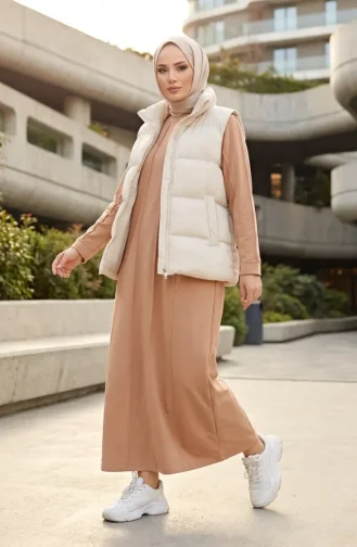 Zweifaden-Sportanzug In Übergröße 12026-01 Beige 12026-01