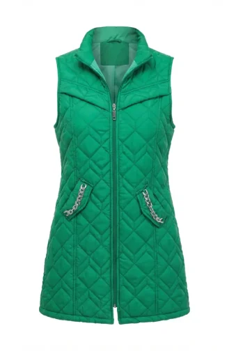Kapitone Yelek 4949-02 Yeşil