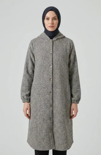 Front Buttoned Winter Coat With Elasticated Sleeves 0243-01 Mink 0243-01
