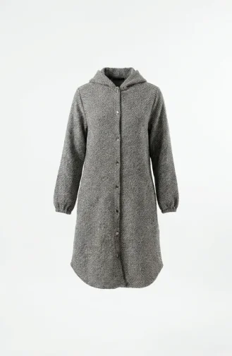 Front Buttoned Winter Coat With Elasticated Sleeves 0243-01 Mink 0243-01