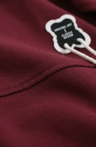 Oysho Fabric Tunic And Skirt Two-Piece Set 0242-02 Burgundy 0242-02