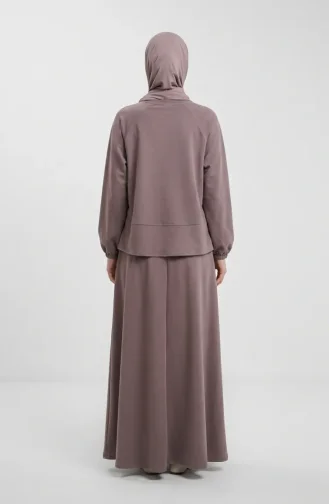 Oysho Fabric Tunic And Skirt Two-Piece Set 0242-05 Mink 0242-05