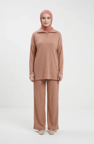 Two-Thread Zippered Two-Piece Set 71221-01 Beige 71221-01
