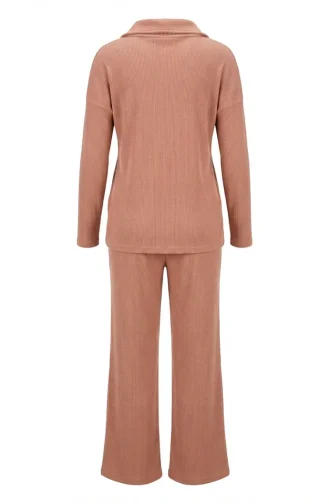 Two-Thread Zippered Two-Piece Set 71221-01 Beige 71221-01