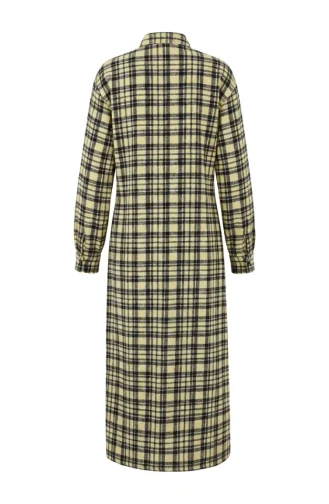 Plaid Buttoned Lumberjack Winter Suit 2510-03 Yellow Black 2510-03