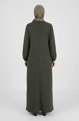 Robe D`hiver En Maille Texturée 2511-03 Kaki 2511-03