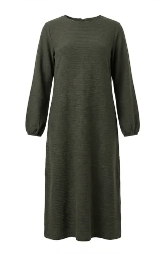 Robe D`hiver En Maille Texturée 2511-03 Kaki 2511-03