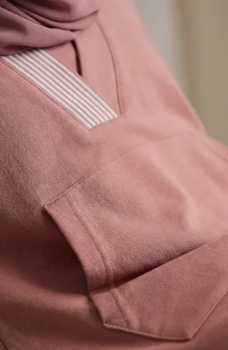 Robe Sport à Poche Kangourou 71188-02 Rose Poudré 71188-02