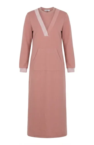 Robe Sport à Poche Kangourou 71188-02 Rose Poudré 71188-02