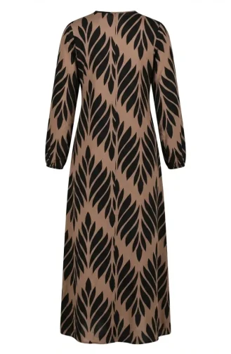 Robe De Prière En Viscose à Nouer Sur Le Côté 994483G-01 Beige Noir 994483G-01