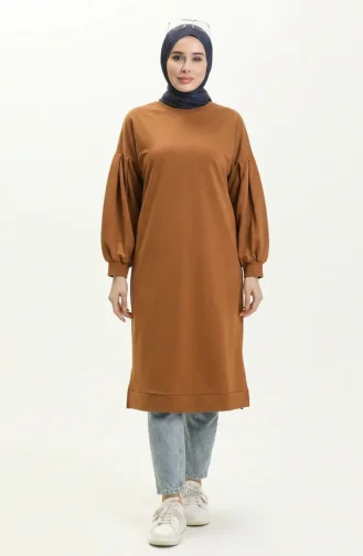 Balon Kol Uzun Tunik 3031-16 Taba