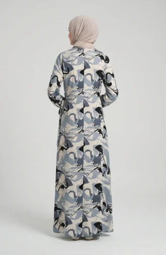 Side-Tie Viscose Prayer Dress 994483B-01 Grey Black 994483B-01