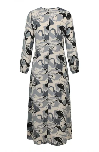 Side-Tie Viscose Prayer Dress 994483B-01 Grey Black 994483B-01