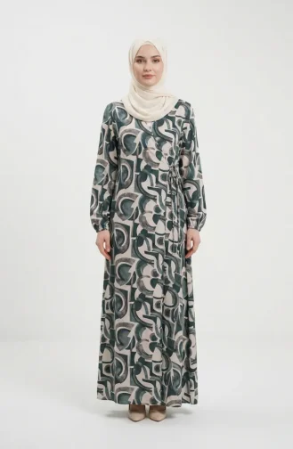 Side-Tie Viscose Prayer Dress 994483F-04 Khaki Mink 994483F-04