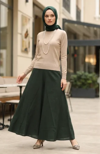 Şile Fabric Trousers Skirt 0500-10 Green 0500-10
