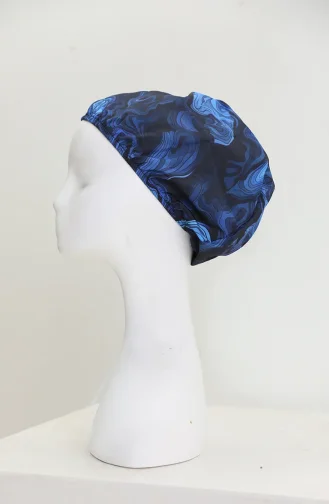 Tesettür Mayo Okyanus Desen 3 Lü Takım 1903-10 indigo