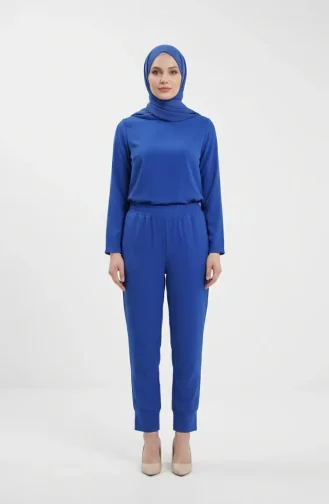Pantalon à Taille élastique 71125-07 Bleu Marine 71125-07