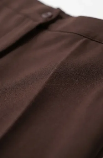 Plus Size Pocket Trousers 4003-08 Brown 4003-08