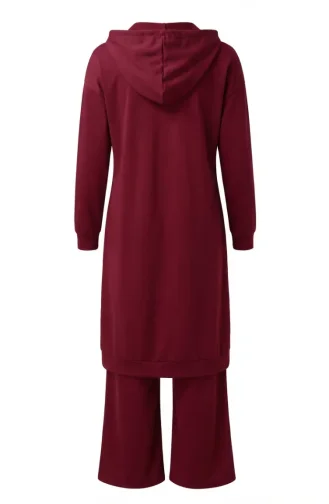 Two-Thread Hooded Two-Piece Set 3084-01 Cherry Red 3084-01