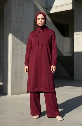 Ensemble Deux Pièces à Capuche Two-Thread 3084-02 Bordeaux 3084-02