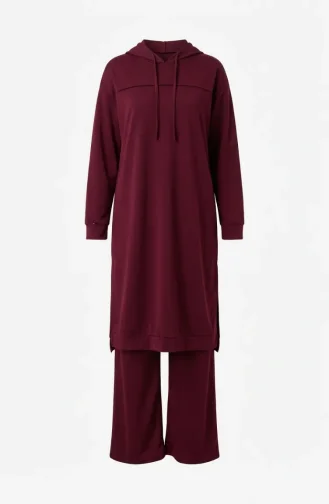 Ensemble Deux Pièces à Capuche Two-Thread 3084-02 Bordeaux 3084-02