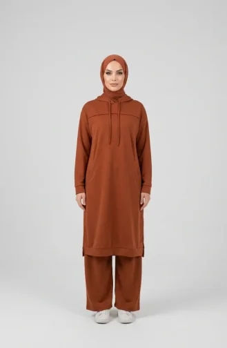 Ensemble Deux Pièces à Capuche Two-Thread 3084-04 Beige 3084-04