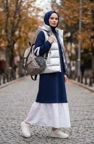 Garnili Sporty Hijab Dress 71079-03 Indigo 71079-03