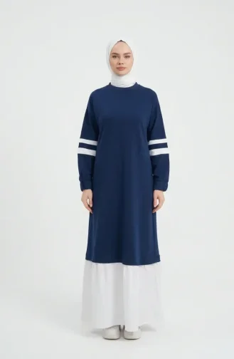 Garnili Sporty Hijab Dress 71079-03 Indigo 71079-03