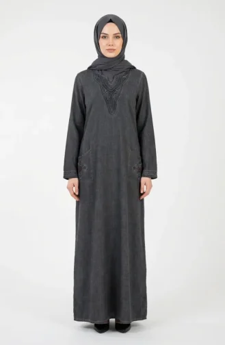 Authentic Şile Stoffkleid 8026-01 Grau 8026-01