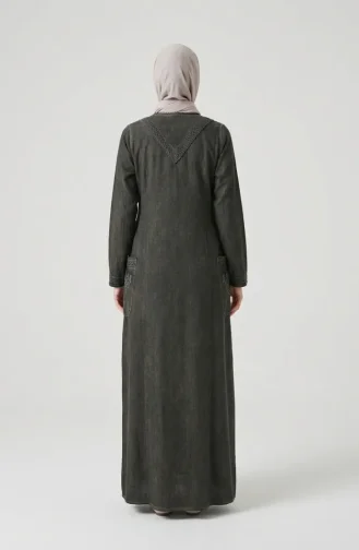 Robe Authentique En Tissu Şile 8026-02 Kaki 8026-02