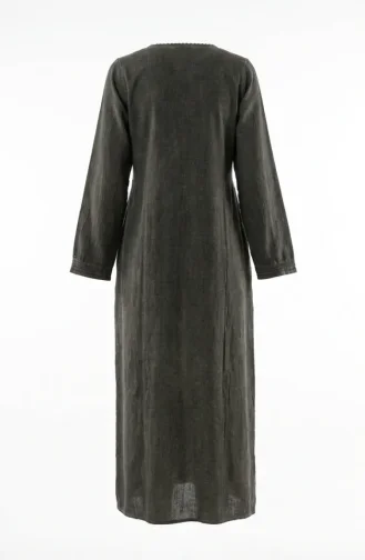Robe Authentique En Tissu Şile 8026-02 Kaki 8026-02