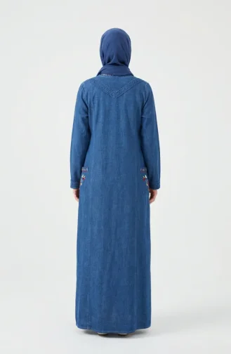 Robe Authentique En Tissu Şile 8026-03 Indigo 8026-03