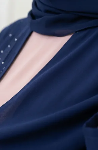 Ensemble Hijab Deux Pièces Orné De Pierres 6304-03 Parlement 6304-03