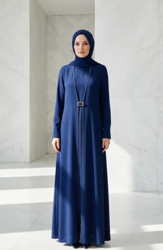 Robe Hijab Ornée De Pierres 6273-01 Parlement 6273-01